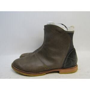 Ahnu Womens Size 10 M Brown Leather Zip Ankle Fashion Boots Bootie